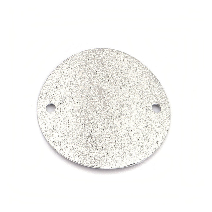 Verbindungselement rund “Sparkledust” 20 mm - Silberfarbe - PerlineBeads