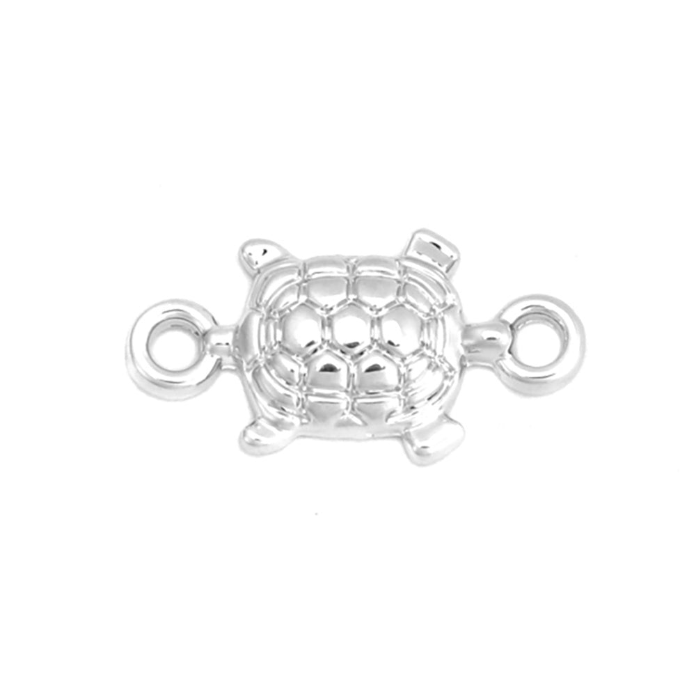 Verbindungselement “Schildkröte” 17 x 9 mm - Silber antik - PerlineBeads