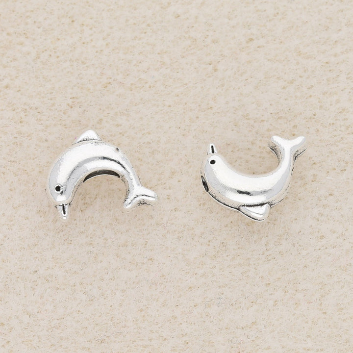 Verbindungselement / Spacer “Delfin” 10 x 8 mm - Silber antik - PerlineBeads