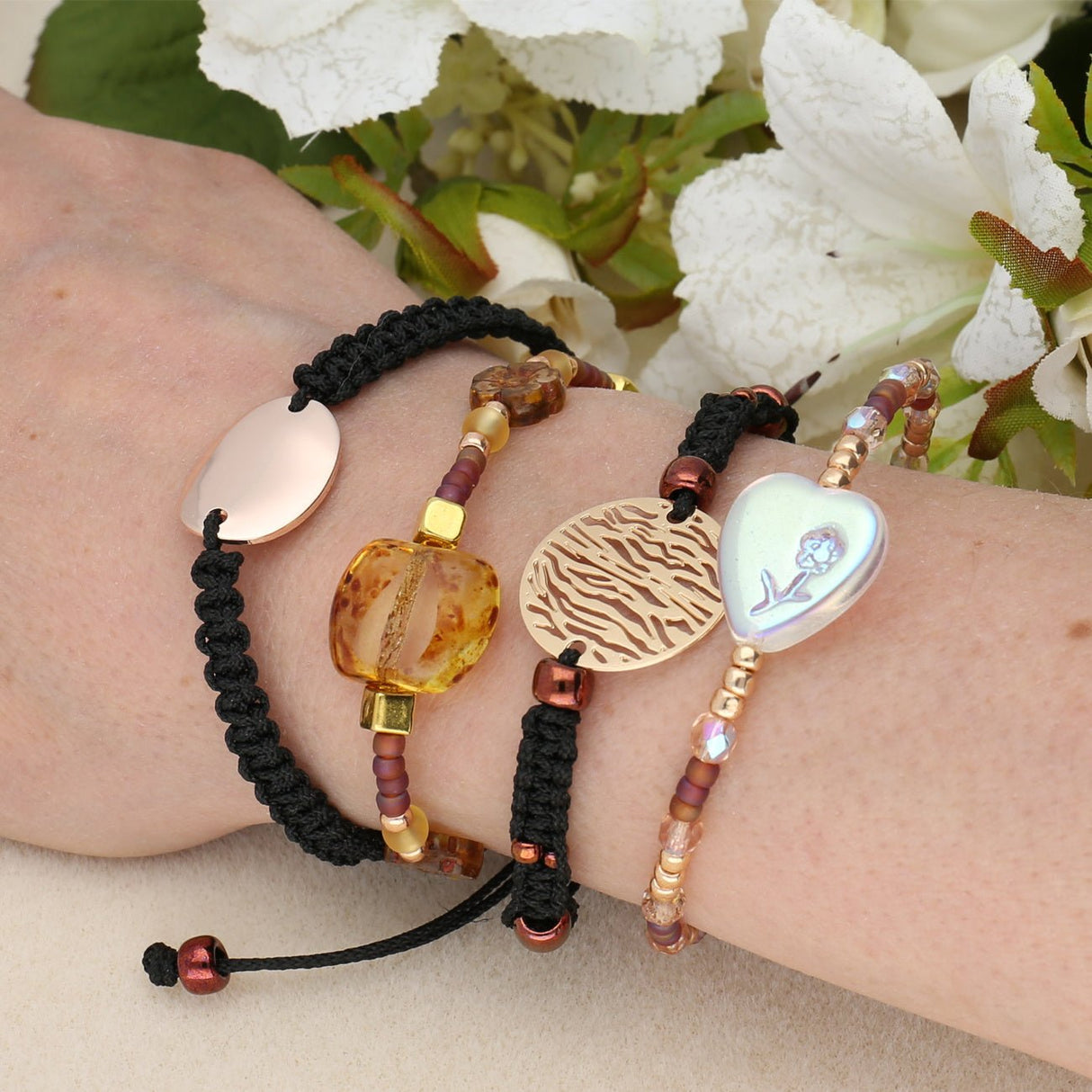 Verbindungselement “Stripe” 20 mm - Farbe gold - PerlineBeads