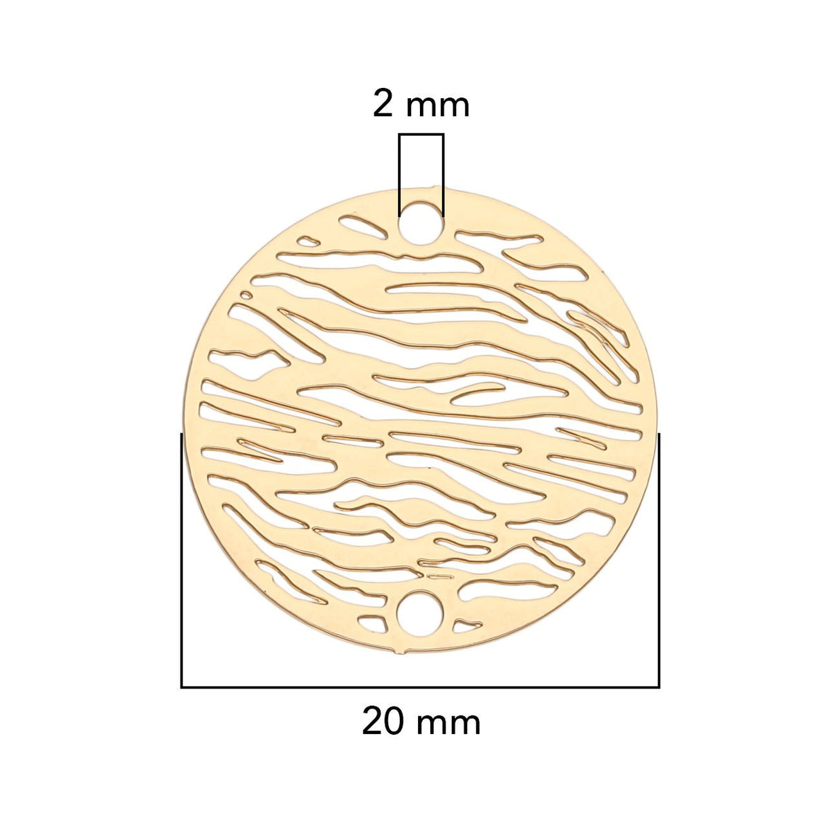 Verbindungselement “Stripe” 20 mm - Farbe gold - PerlineBeads
