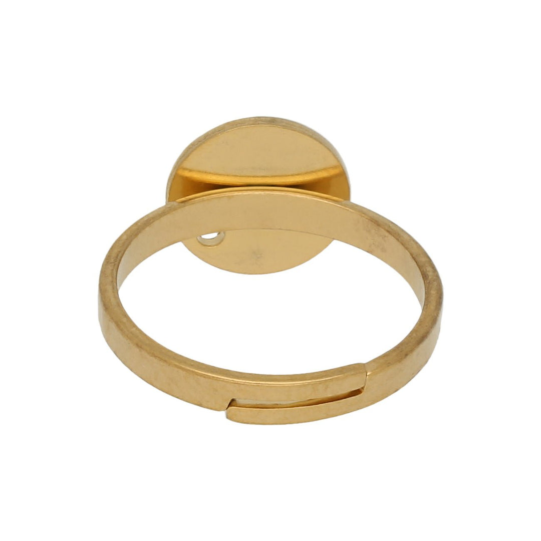 Verstellbarer Ring aus Edelstahl - Goldfarbe - PerlineBeads
