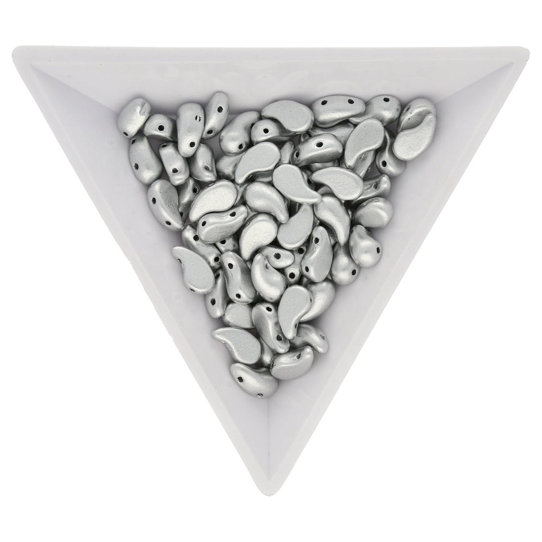 ZoliDuo® 5x8 mm linke Version - Aluminium Silver - PerlineBeads