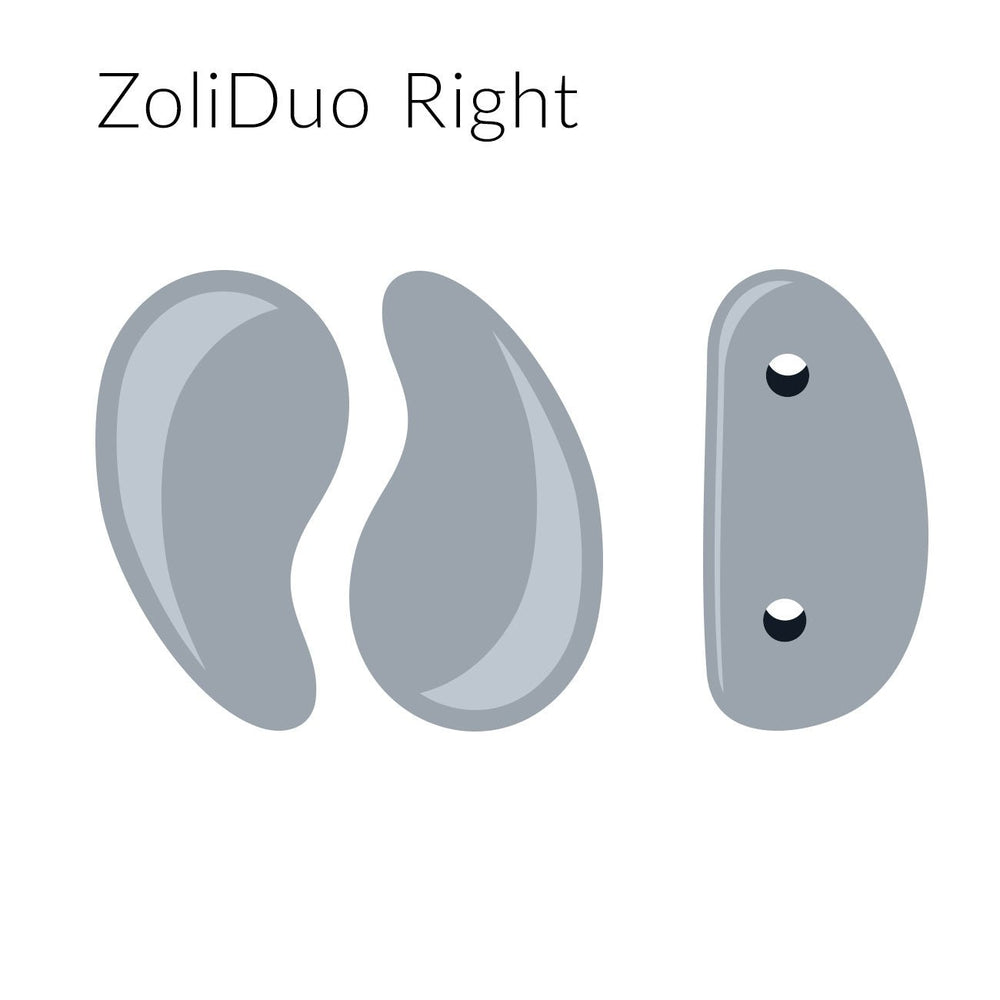 ZoliDuo® 5x8 mm rechte Version - Aluminium Silver - PerlineBeads