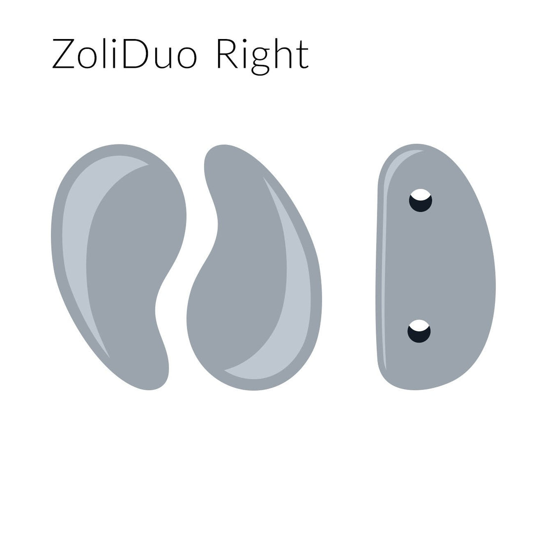 ZoliDuo® 5x8 mm rechte Version - Jet - PerlineBeads